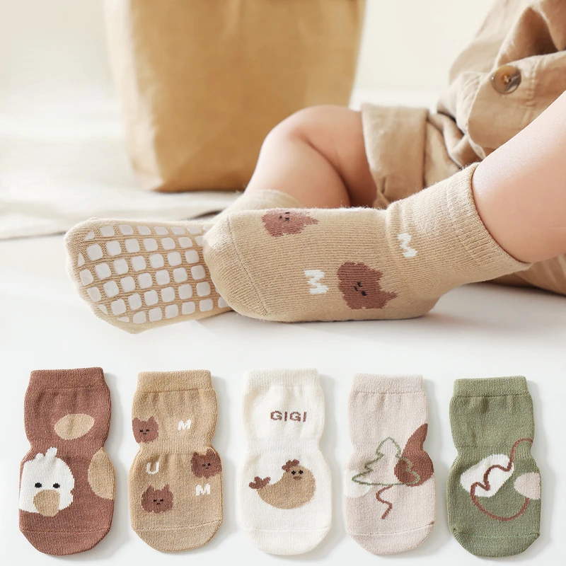 جديد الخريف الشتاء Kawaii الطف - مراجعة Unisex Baby Socks Non Slip وسعره