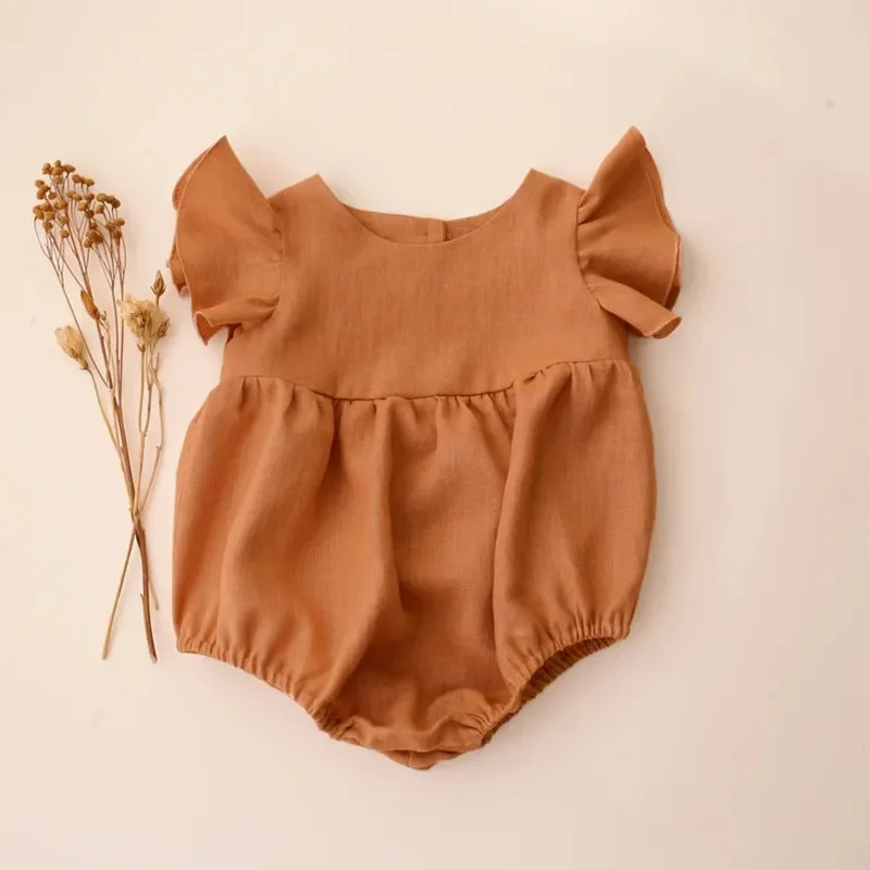 جمبسوت قطنية للأطفال حديثي الو - مراجعة Baby Summer Linen Sleeveless Jumpsuit وسعره