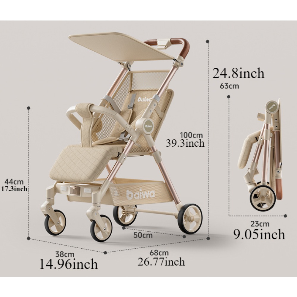 عربة أطفال قابلة للطي خفيفة ال - مراجعة Lightweight Foldable Baby Stroller Compact وسعره