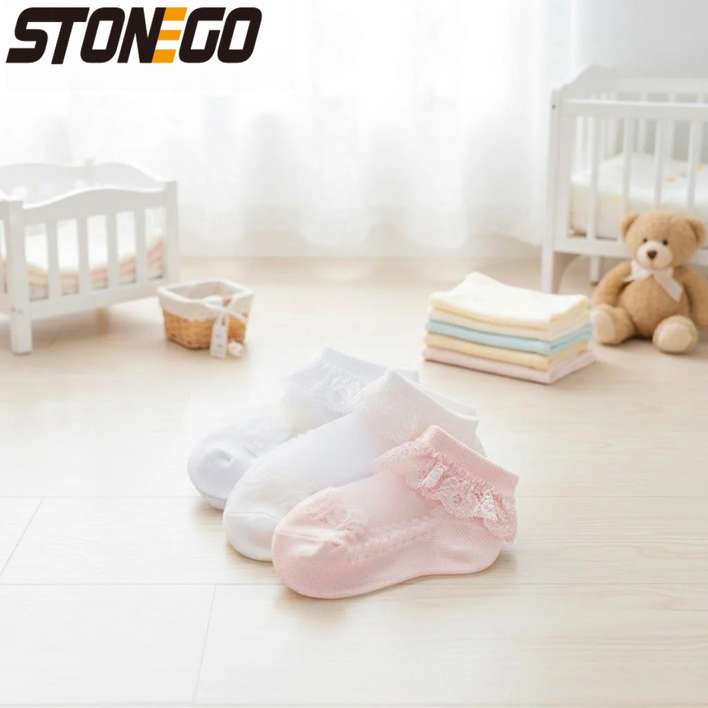جوارب أطفال لطيفة من الدانتيل  - مراجعة Unisex Baby Socks Non Slip وسعره
