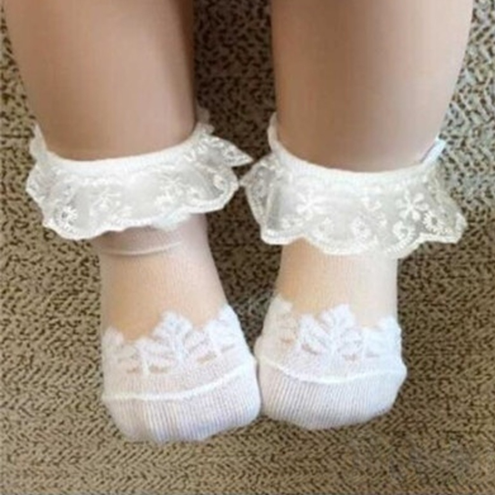 جوارب أطفال لطيفة من الدانتيل  - مراجعة Unisex Baby Socks Non Slip وسعره