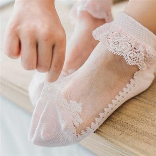 جوارب أطفال لطيفة من الدانتيل  - مراجعة Unisex Baby Socks Non Slip وسعره