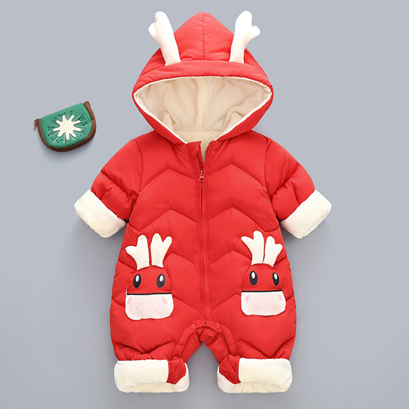 1-3Y الرضع سميكة المخملية السر - مراجعة Cotton Baby Onesies Zipper وسعره