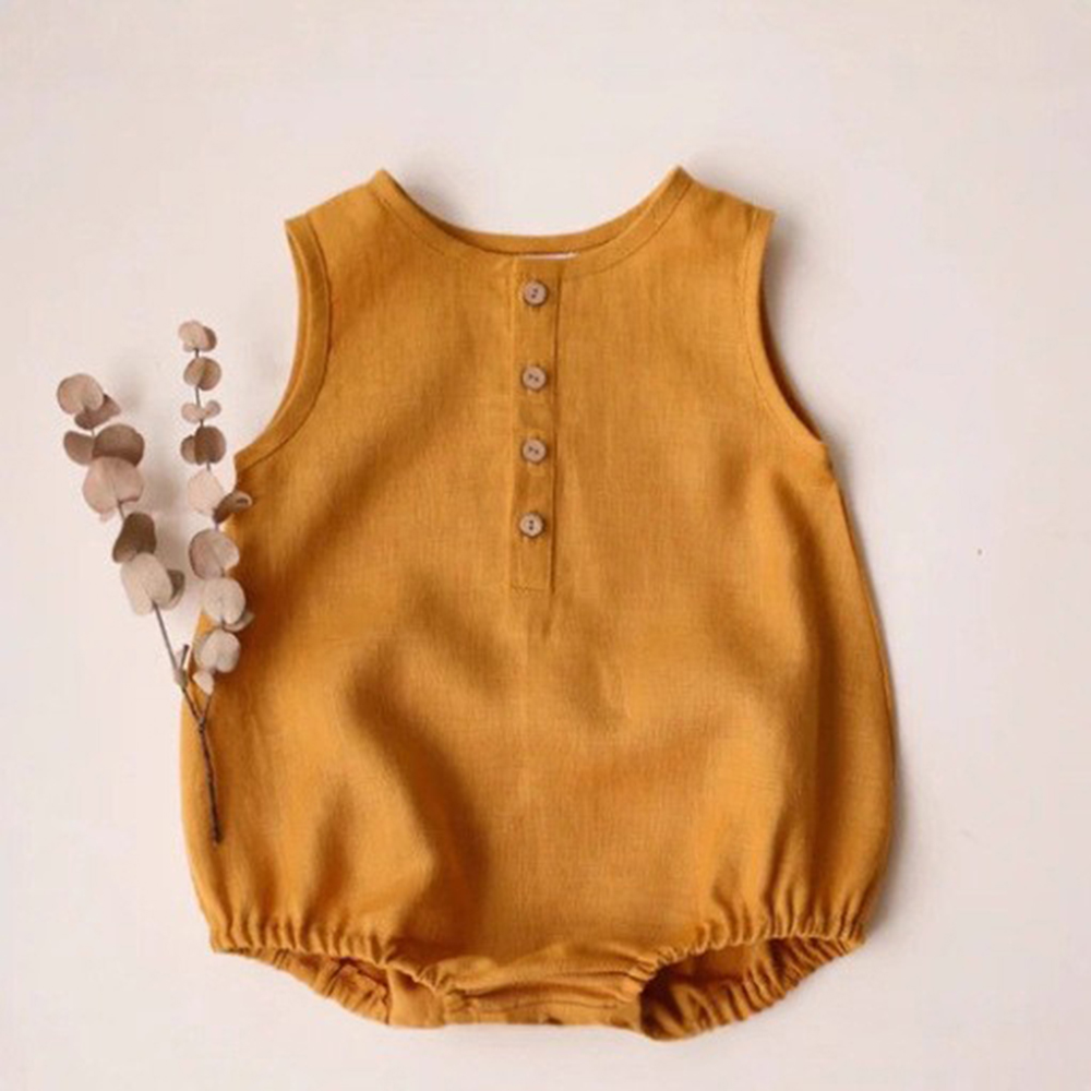 الوليد طفل الفتيان الكتان القط - مراجعة Baby Summer Linen Sleeveless Jumpsuit وسعره