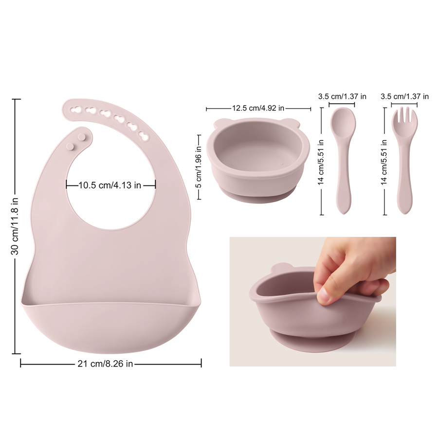 أدوات مائدة من السيليكون للأطف - مراجعة Waterproof Baby Bibs Silicone وسعره